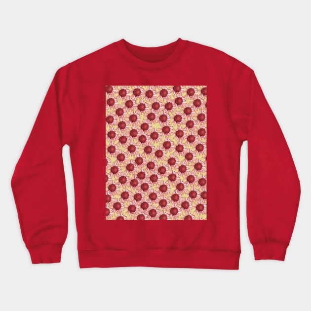 Red Flowers Crewneck Sweatshirt by House of Flowers Designs